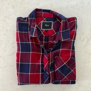 RAILS Hunter Plaid Flannel Shirt in Red/Navy